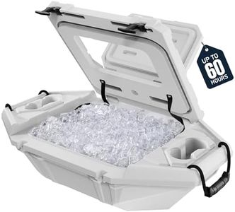 Cooler Cruiser Floating Cooler – 32 QT up to 60 Hours Amphibious Ice Chest - Kayak Camping Coolers for Lake, River, SUP, Fishing, Boat, Pool, Party, Beach & More - White