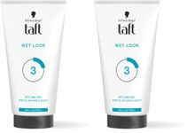 Schwarzkopf Taft Wet Hair Gel, 24-hour wet look effect, Extra Hold 3 with no stickiness (Pack of 2)