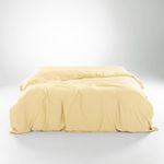 Olive + Crate Eucalyptus Cooling Duvet Cover King Size, Certified Tencel Lyocell Fiber from Austria for Quilt - Better Than Silk & Cotton, Butter Cream (90" x 102")