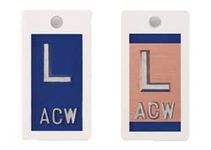 Colortrieve X-Ray Markerss (Plastic) - Copper Filtered, (2) Left ONLY, Blue, 1/2" Lead Letter "L"