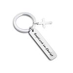 ENSIANTH Adult Baptism Gifts Baptized in Christ Keychain Christian Gift for Teen Baptism, Baptized in Christ, S