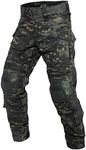 YEVHEV G3 Combat Pants Tactical Trousers Military Apparel Camouflage Clothing Paintball Gear with Knee Pads for Men, Black Camo, 3X-Large