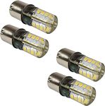 HQRP 4-Pack 3W 250 Lumen BA15s 18 LEDs Cool White Bulb for #1141 #1156 Casita RV Interior / Porch Replacement DC plus HQRP Coaster