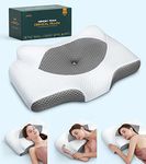 Famedio Adjustable Cervical Pillow for Neck Pain Relief, Hollow Memory Foam Plus Support, Odorless Orthopedic Bed Pillows for Sleeping, Shoulder Pillow for Side Back Stomach Sleeper