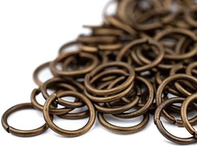 TheBeadChest Bronze 10mm Round Open Jump Rings, Pack of 100