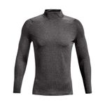 Under Armour Men's Warm Base Layer Top, Compression Shirt for Running, Skiing, Winter Cold Weather, Fitness, Charcoal Light Heather, XXL