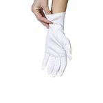 ANSMIO 2 Pairs Cotton Gloves, White Gloves for Dry Hands, Cotton Gloves for Eczema, Moisturizing Night Gloves, White Gloves 100% Cotton, Size 9 Inch (2 Pairs)