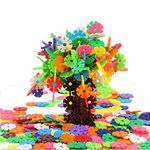 600 PCS Interlocking Plastic Disc Set,Educational Brain Building Toy,A Creative and Educational Alternative to Building Blocks,Tested for Children's Safety,Promotes Fine Motor Skills Development