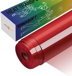HTVRONT Heat Transfer Vinyl Red Iron on Vinyl-12"x 60FT Red HTV Vinyl Roll Easy to Cut & Weed for Heat Vinyl Design