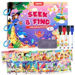 JoyCat Seek & Find Game Book, Educational Toys for Girls Ages 3-5, Preschool Learning Activities for Toddlers & Kids, Christmas Road Trip Travel Toys for Car & Airplane, Gifts for 3 4 5 6 Year Olds
