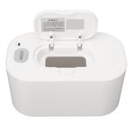 Fockety Wipe Warmer, Uniform Heating 80 Pieces Large Capacity Thermostatic Baby Wipe Warmer Keeps Wipes Moist Portable Simple Wet Wipes Dispense for Nappies, Wipes