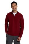 Mountain Warehouse Camber II Mens Half-Zip Fleece - Microfleece Quick Dry Sweatshirt Everyday Wear - Autumn Winter, Outdoors, Travelling & Hiking Dark Red M