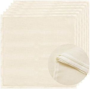 15 Pcs Grade 100 Cheesecloth for Straining, Hemmed Edges, 15×15 & 20×20 Inch, 56×42 Weave, Reusable Unbleached Cotton Cheese Cloth for Yogurt, Nuts, Milk & Baking