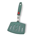 Contiup Silicone Fish Spatula Turner Wide Slotted Pancake Spatulas for Nonstick Cookware Pans Omelette Egg Spatula 600°F Heat-Resistant (Green)