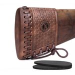 Cowhide Leather Recoil Pad Buttstock Extension with Inserts for Rifle Shotgun