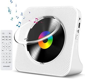 Gueray CD Player with Bluetooth Portable CD Player Desktop Wall Mountable CD Player Integrated HiFi Speaker with LCD Display Home Audio Boombox FM Radio USB Type C MP3 Music Player