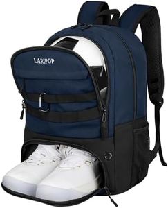 LARIPOP Soccer Backpack,Basketball Backpack with Ball Holder and Shoe Compartment,Men&Women Gifts Backpack for Basketball Accessories Training Equipment Fits Volleyball,Soccer,Sports Gifts