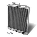 DNA Motoring RA-HC92-42-AT-2 2-Row Dual/Double Core T-6061 Aluminum Radiator (For Honda D15/16/B18 1.5L/1.6L/1.8L I4 AT), 1 Pack,Metallic