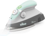 Oliso M3Pro Project Steam Iron with Solemate - for Sewing, Quilting, Crafting, and Travel | 1000 Watt Ceramic Soleplate Steam Iron | Aqua