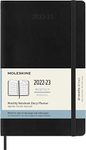 Moleskine Monthly Planner 2023, 18-Month Diary, Monthly Notebook with Soft Cover, Large Size 13 x 21 cm, Colour Black