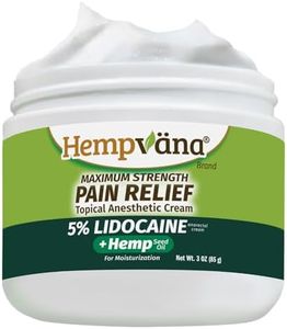 Hempvana 5% Lidocaine Relief Cream, Maximum Strength, AS SEEN ON TV, Strong Cream, Numbs Irritated Nerves for Fast Anorectal Relief, Non-Greasy, Targeted Long-Lasting Relief. Enriched with Hemp, 3 Oz
