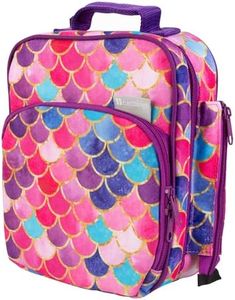 Premium Insulated Lunch Box for Girls- Built to Last w Solid Metal Frame & Superior Hot/Cold Retention- Heavy-Duty Zippers & Tear-Resistant Waterproof Fabric, Kids Tote w Bottle Holder & Snack Pocket