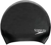 Speedo Unisex Long Hair Swim Cap, Black, One Size