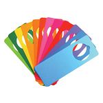 Hygloss Products Bright Tag Door Hangers - DIY Door Tag - Bright Assorted Colors - Fun Activity - Great for Arts & Crafts - Approx. 4” x 11” - 12 Pack,77722