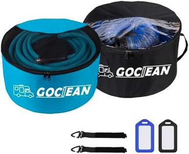 Gociean RV Sewer Hose Storage 2 Packs, Two-Way Zipper Closures and Visible Cover for RV Storage And Organization, Waterproof Accessories Bag for Garden Fresh Water Hoses Electrical Cords Camper Tools