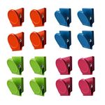 Magnetpro 16 Pieces Multi Colour Magnetic Metal Clips, Refrigerator Whiteboard Wall Magnetic Memo Note Clip