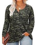 CARCOS Plus Size Camo Tops for Wome