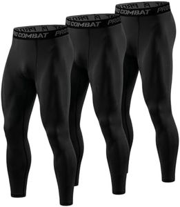 HYCOPROT 3 Pack Men's Compression Pants Athletic Tight,Leggings Base Layer Bottoms for Running Workout Sports Yoga Basketball