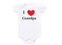 Promini I Love Grandpa Humor Love Cute Baby Onesie Gift Novelty Tshirt Costume Babies Bodysuit White