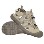 GRITION Women Hiking Sandals Closed Toe Walking Sandals Ladies Hiking Sandals Comfort Waterproof Water Sports Sandals with Ankle Strap Trekking Beach Beige 5UK/38EU