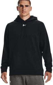 Under Armour Men's Hustle Fleece Hoodie, Black/White, X-Large