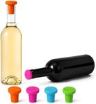 Bakerpan Silicone Wine Stoppers for Wine Bottles, Wine Bottle Stopper, Reusable Wine Corks - Set of 4
