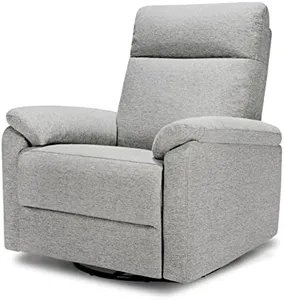 DaVinci Suzy Swivel Recliner in Frost Grey, GREENGUARD Gold & CertiPUR-US® Certified