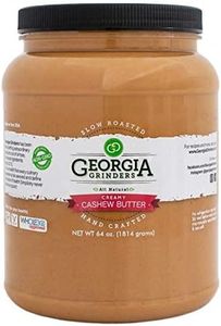 Georgia Grinders Cashew Butter Creamy 64oz, Bulk Size Get more for less, Smooth Gourmet Cashew Spread, Whole30Approved, Keto & Vegan Friendly, No Sugar or Additives, Non-GMO, Gluten Free
