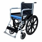 Vissco Rodeo Veer Comfort Wheelchair with Removable Commode, Foldable, Fixed Armrest and Removable Footrest, for Elderly and Patients, Lightweight, Weight Capacity 100kg