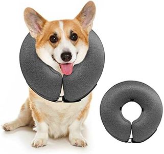 MIDOG Pet Inflatable Collar,Soft Protective Recovery Collar for Dogs and Cats to Prevent Pets from Touching Stitches, Wounds and Rashes, Does Not Block Vision E-Collar. (Small(Neck:6"-9"))