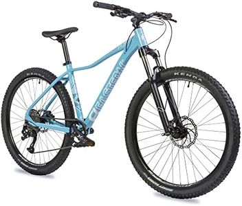 Eastern Bikes Alpaka 27.5" Lightweight MTB Mountain Bike, 9-Speed, Hydraulic Disc Brakes, Suspension Fork Available in 3 Frame Sizes. (19", Light Blue)