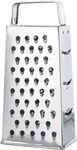 HIC Classic Box Cheese Grater and Slicer, Stainless Steel, 4-Sided, 9-Inch