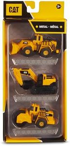 Caterpillar 82274 CAT Diecast Construction 3 Pack-Wheel Loader/Steam Roller/Excavator, Black