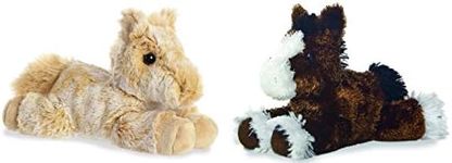 Aurora - Mini Flopsie - 8" Clydes and 8" Caramel Horse, Multicolor Bundle Set of 2