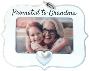 Grandmas First Christmas Ornament Picture Frame - Grandma Ornament - Easy to Personalize at Home - Comes in a Gift Box for Giving (2023)