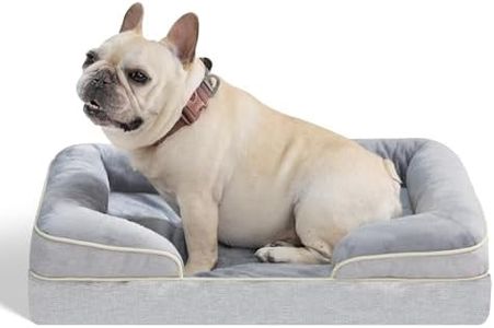 Orthopedic Dog Bed, Large Dog Sofa Beds for Medium,Waterproof Memory Foam Dog Bed for Couch with Removable Washable Cover & Nonskid Bottom, Big Dog Sofa Bed (Grey, M【70 * 55 * 15cm】)