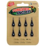 Tungsten 4 Anglers – 97% Pure Tungsten Tear Drop Shot Weight Perfect Your Finesse Fishing | 1/8oz. to 1/2oz. with Round/QD/Fastach | 3-8 Packs/Bag (1/4 oz. QD 8pc. Black)