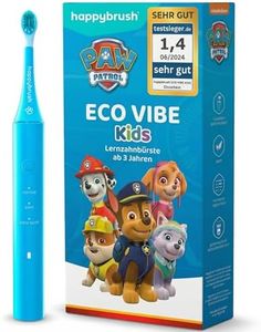 happybrush® Elektrische Zahnbürste Kinder - „Die Höhle der Löwen” - TESTSIEGER* - Kinderzahnbürste im Paw Patrol Design - Einzelpack - 4 Wochen Power Akku