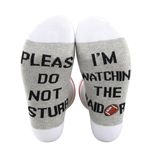 JTOUK Football Socks Please Do Not Disturb I’m Watching The R Socks Gift For Player Men (Watching the Raiders EU)