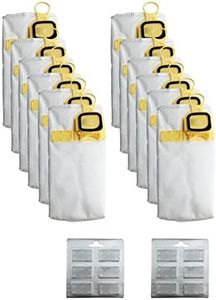 12 Pack Replacement Dust Bags + Air Fresheners for Vorwerk Kobold VK140, LUX VK140, VK150 Vacuum Cleaners, Accessory Kit for Vorwerk Vacuums